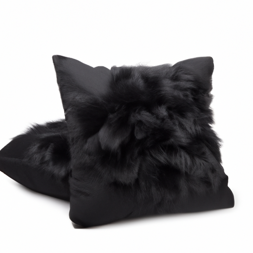 Fluffy Black Pillows